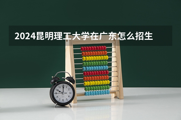2024昆明理工大学在广东怎么招生的