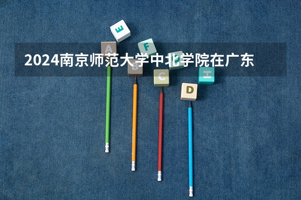 2024南京师范大学中北学院在广东怎么招生的