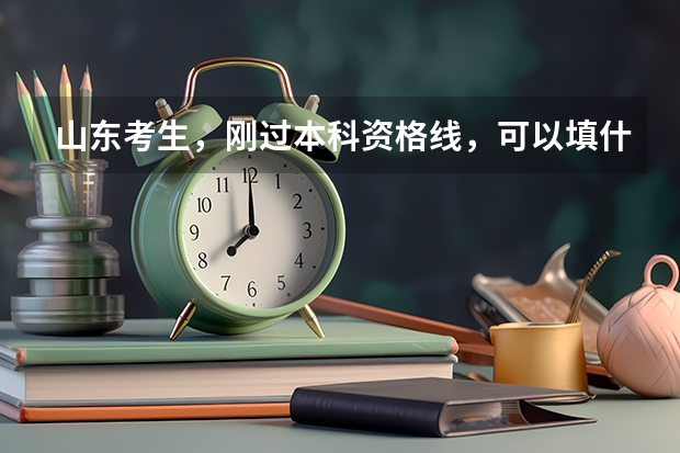 山东考生，刚过本科资格线，可以填什么样的大学