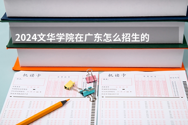2024文华学院在广东怎么招生的