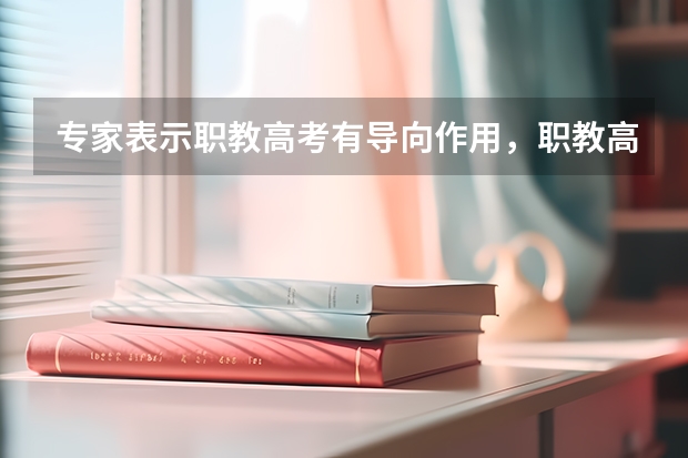 专家表示职教高考有导向作用，职教高考真的是学生的另一个出路吗？