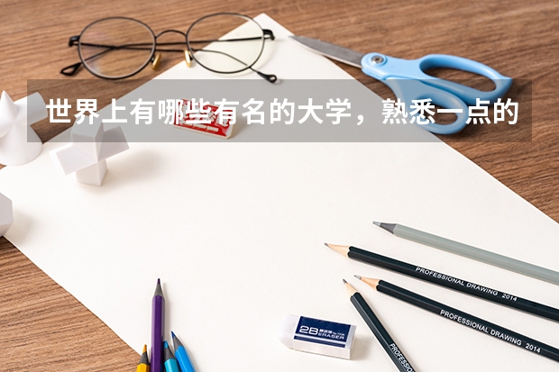 世界上有哪些有名的大学，熟悉一点的
