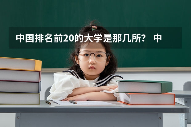 中国排名前20的大学是那几所？ 中国的前十所名校是那些？