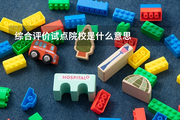 综合评价试点院校是什么意思