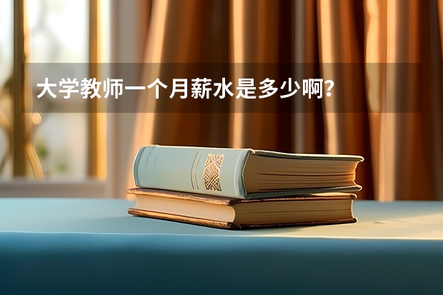 大学教师一个月薪水是多少啊？