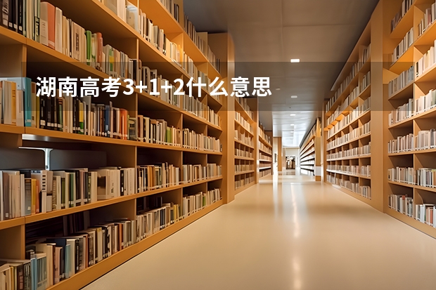 湖南高考3+1+2什么意思