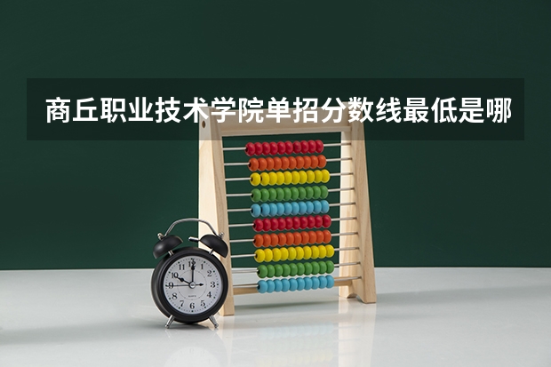商丘职业技术学院单招分数线最低是哪个专业