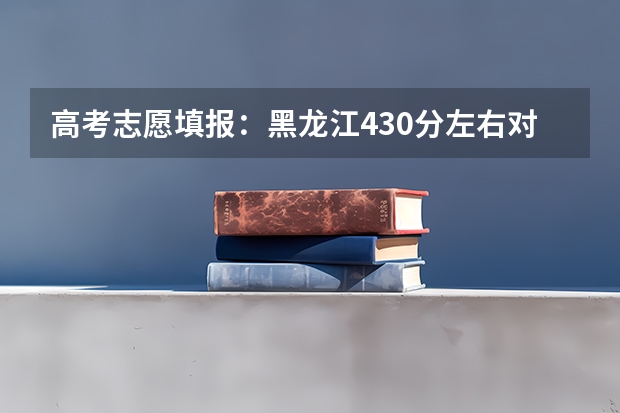 高考志愿填报：黑龙江430分左右对应位次大学名单（高考志愿填报：黑龙江430分左右对应位次大学名单）