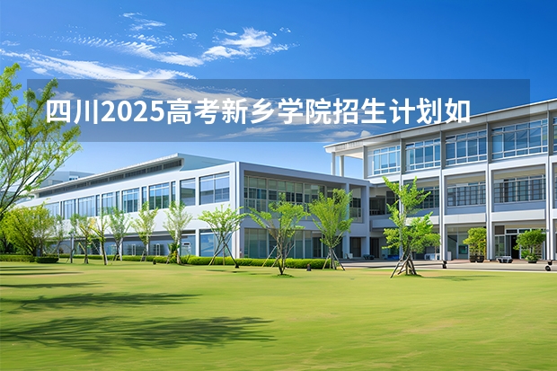 四川2025高考新乡学院招生计划如何（2026参考）