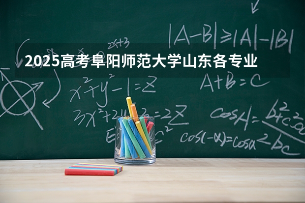 2025高考阜阳师范大学山东各专业招生人数多少（2026参考）
