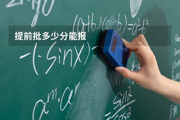 提前批多少分能报