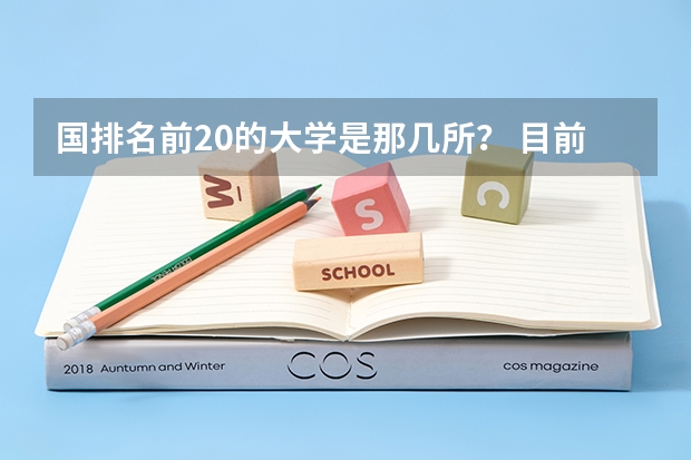国排名前20的大学是那几所？ 目前，世界和中国排名前20的大学分别是那几所？？