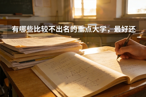 有哪些比较不出名的重点大学,最好还是985,211什么的,急求,拜托了