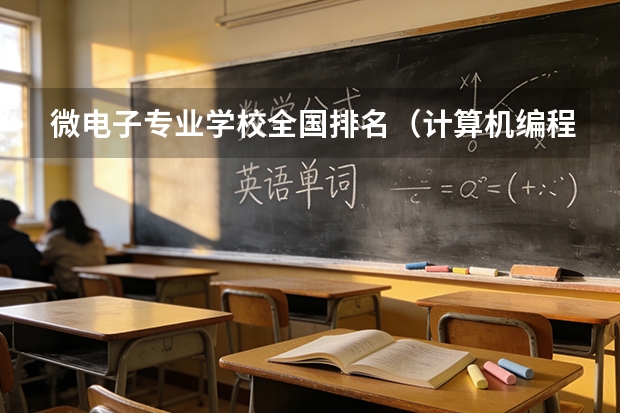 微电子专业学校全国排名（计算机编程那个大学比较好!?）