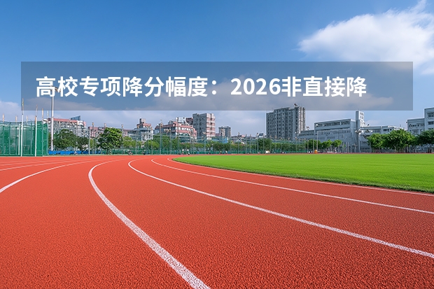 高校专项降分幅度：2026非直接降分而是单列计划