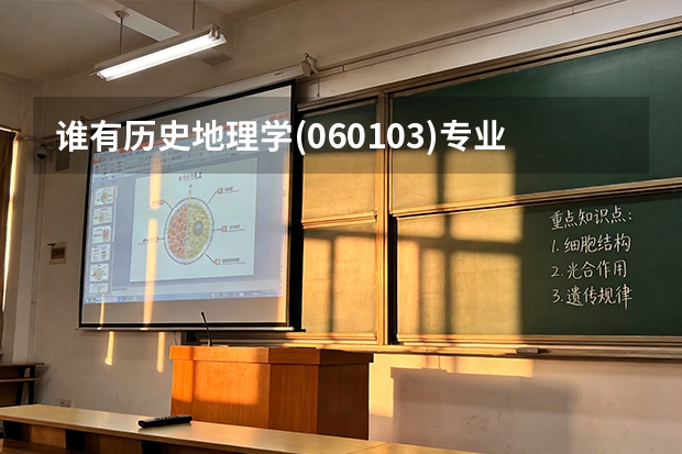 谁有历史地理学(060103)专业各学校的排名?（华侨大学CUBA获奖历史）