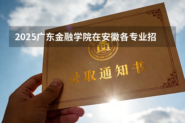 2025广东金融学院在安徽各专业招生人数多少（2026参考）