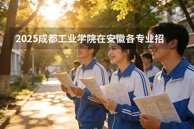 2025成都工业学院在安徽各专业招生人数多少（2026参考）