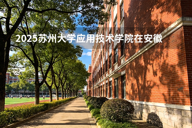 2025苏州大学应用技术学院在安徽各专业招生人数多少（2026参考）