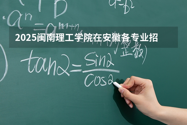 2025闽南理工学院在安徽各专业招生人数多少（2026参考）