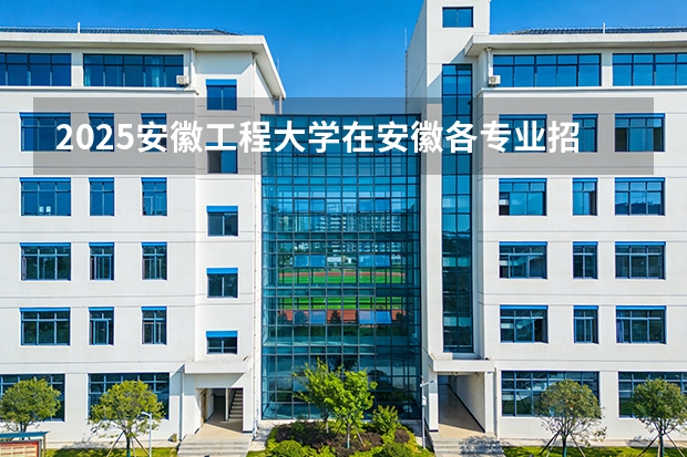 2025安徽工程大学在安徽各专业招生人数多少（2026参考）