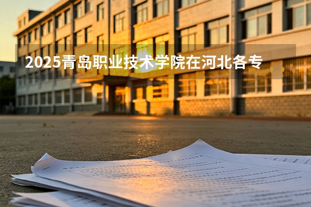2025青岛职业技术学院在河北各专业招生人数多少（2026参考）