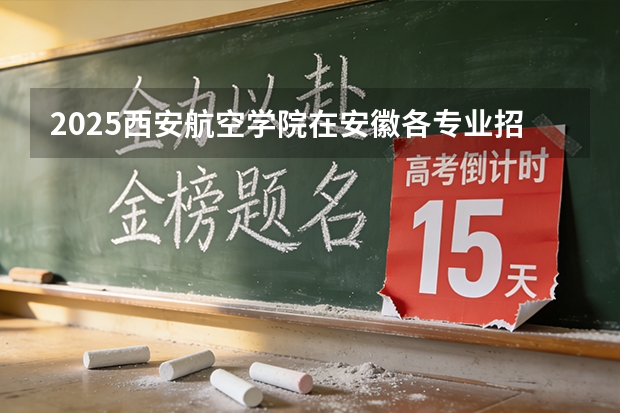2025西安航空学院在安徽各专业招生人数多少（2026参考）