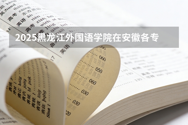 2025黑龙江外国语学院在安徽各专业招生人数多少（2026参考）