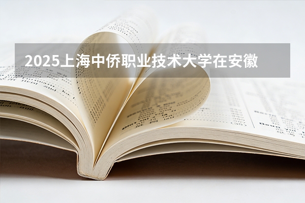 2025上海中侨职业技术大学在安徽各专业招生人数多少（2026参考）