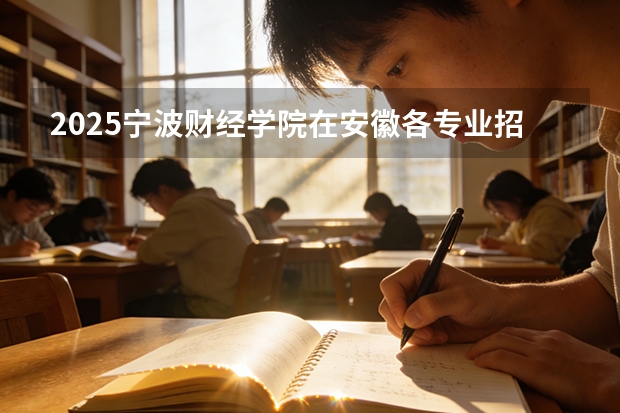 2025宁波财经学院在安徽各专业招生人数多少（2026参考）