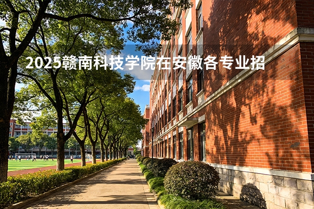 2025赣南科技学院在安徽各专业招生人数多少（2026参考）