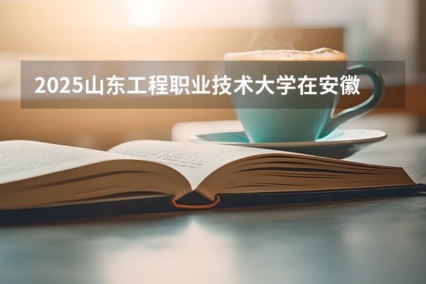 2025山东工程职业技术大学在安徽各专业招生人数多少（2026参考）