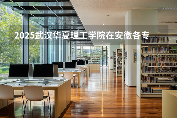 2025武汉华夏理工学院在安徽各专业招生人数多少（2026参考）