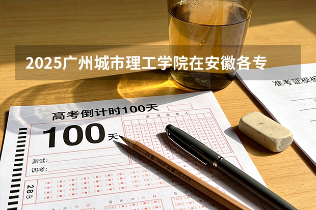 2025广州城市理工学院在安徽各专业招生人数多少（2026参考）