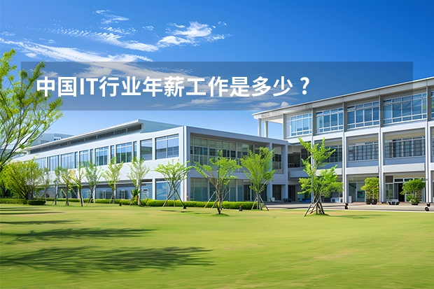 中国IT行业年薪工作是多少 ?