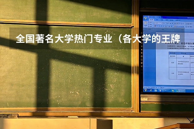 全国著名大学热门专业（各大学的王牌专业）