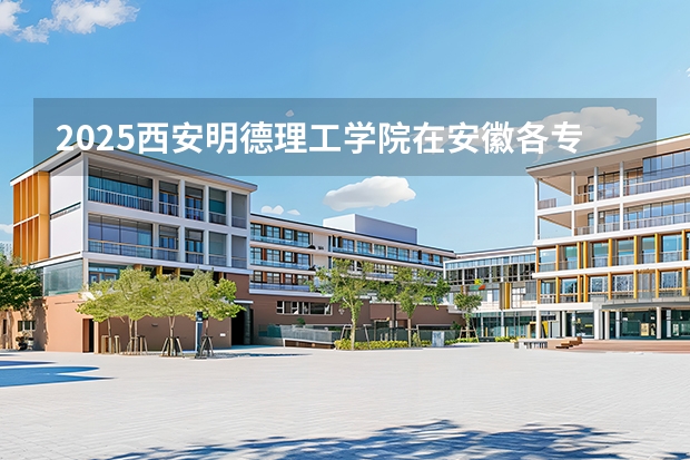 2025西安明德理工学院在安徽各专业招生人数多少（2026参考）