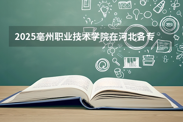 2025亳州职业技术学院在河北各专业招生人数多少（2026参考）
