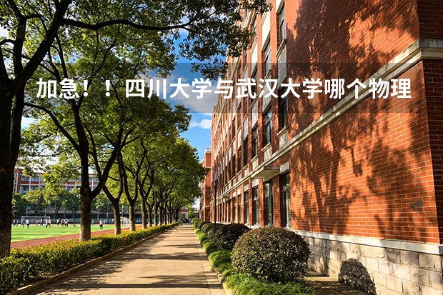 加急！！四川大学与武汉大学哪个物理系更好？