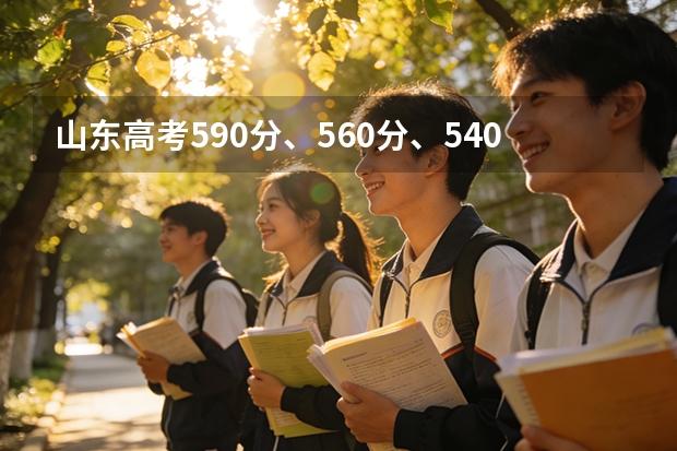 山东高考590分、560分、540分能上哪些一本大学，位次对照表
