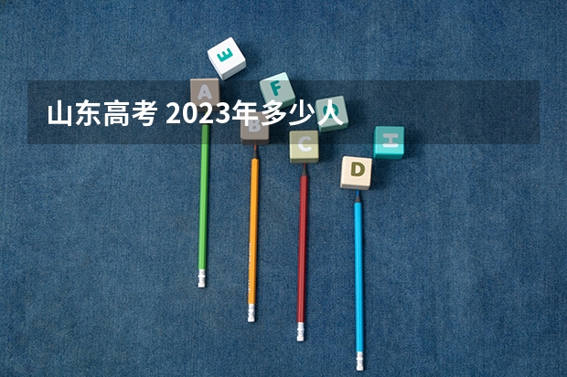 山东高考 2023年多少人