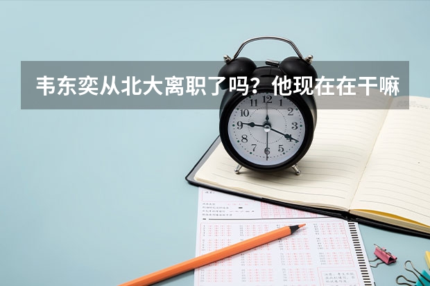 韦东奕从北大离职了吗？他现在在干嘛？