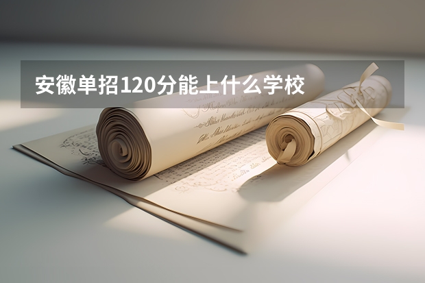 安徽单招120分能上什么学校