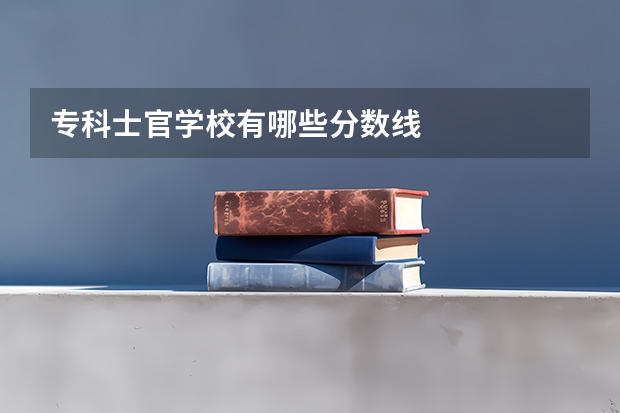 专科士官学校有哪些分数线