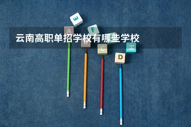 云南高职单招学校有哪些学校