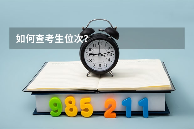 如何查考生位次？
