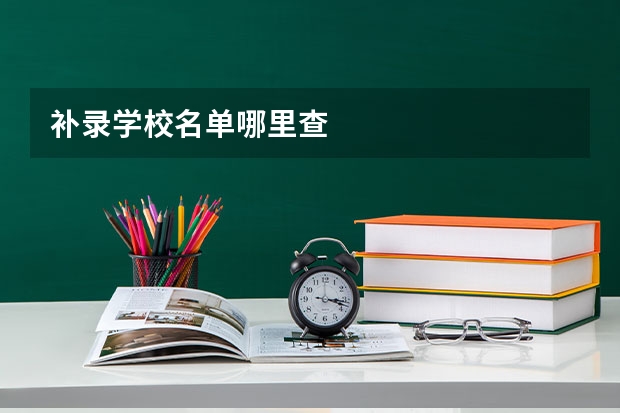 补录学校名单哪里查