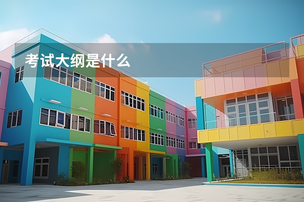 考试大纲是什么