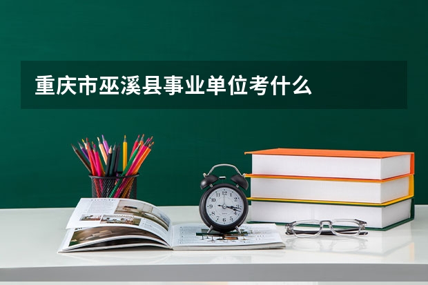 重庆市巫溪县事业单位考什么