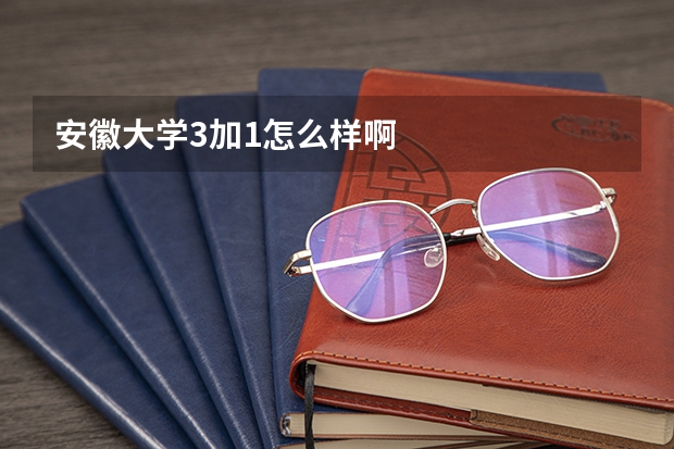 安徽大学3加1怎么样啊